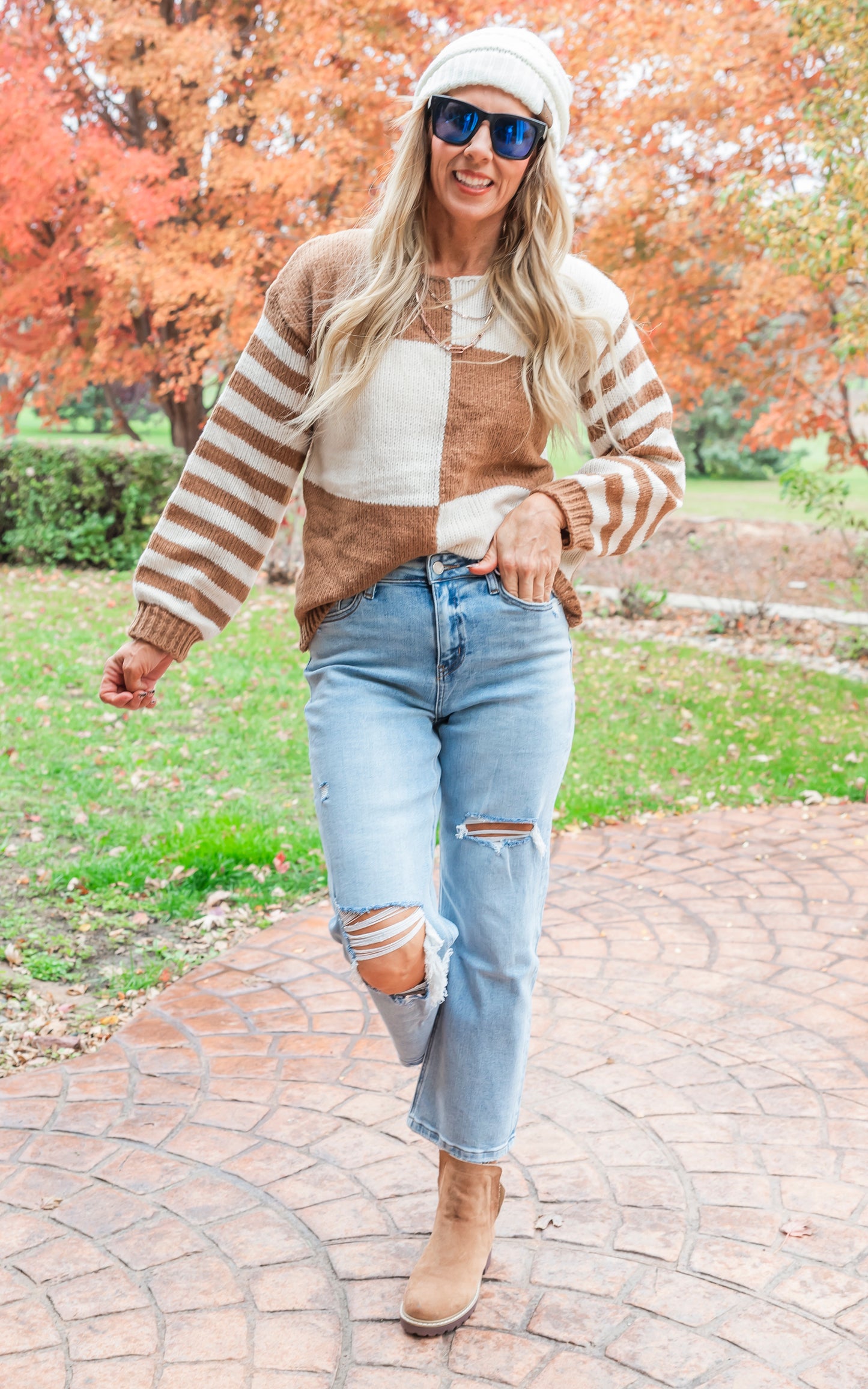 Mocha Colorblock Sweater