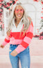 Candy Crush Colorblock Cozy 1/2 Zip Mock Neck Sweater | SALTY WAVE