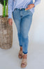 JUDY BLUE | Demi Mid Rise Magic Release Boyfriend Denim Jeans (REG/CURVY)