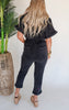 Feel the Confidence Short Sleeve Solid Knit Jumpsuit - Final Sale