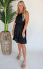 The Blake Ruffle Midi Dress - Black - Final Sale