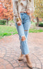 The Stella High Rise Dad Cropped Denim Jeans | Vervet