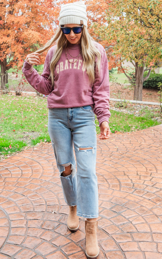 Grateful Pigment Dyed Graphic Sweatshirt