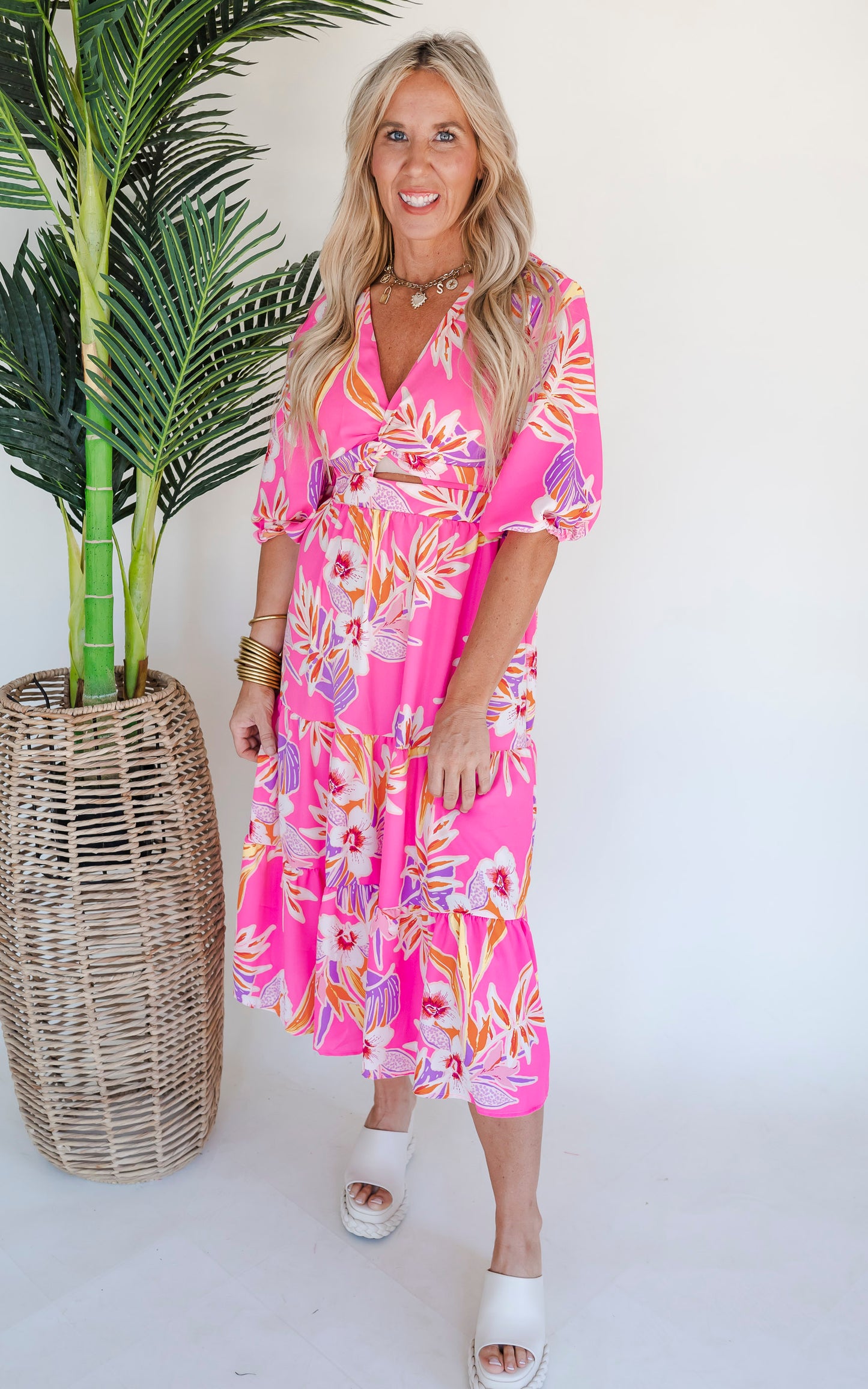 Island Getaway Tropical Maxi Dress