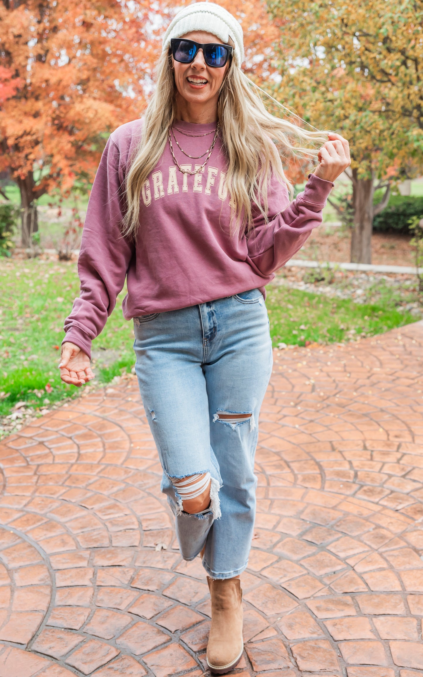 Grateful Pigment Dyed Graphic Sweatshirt