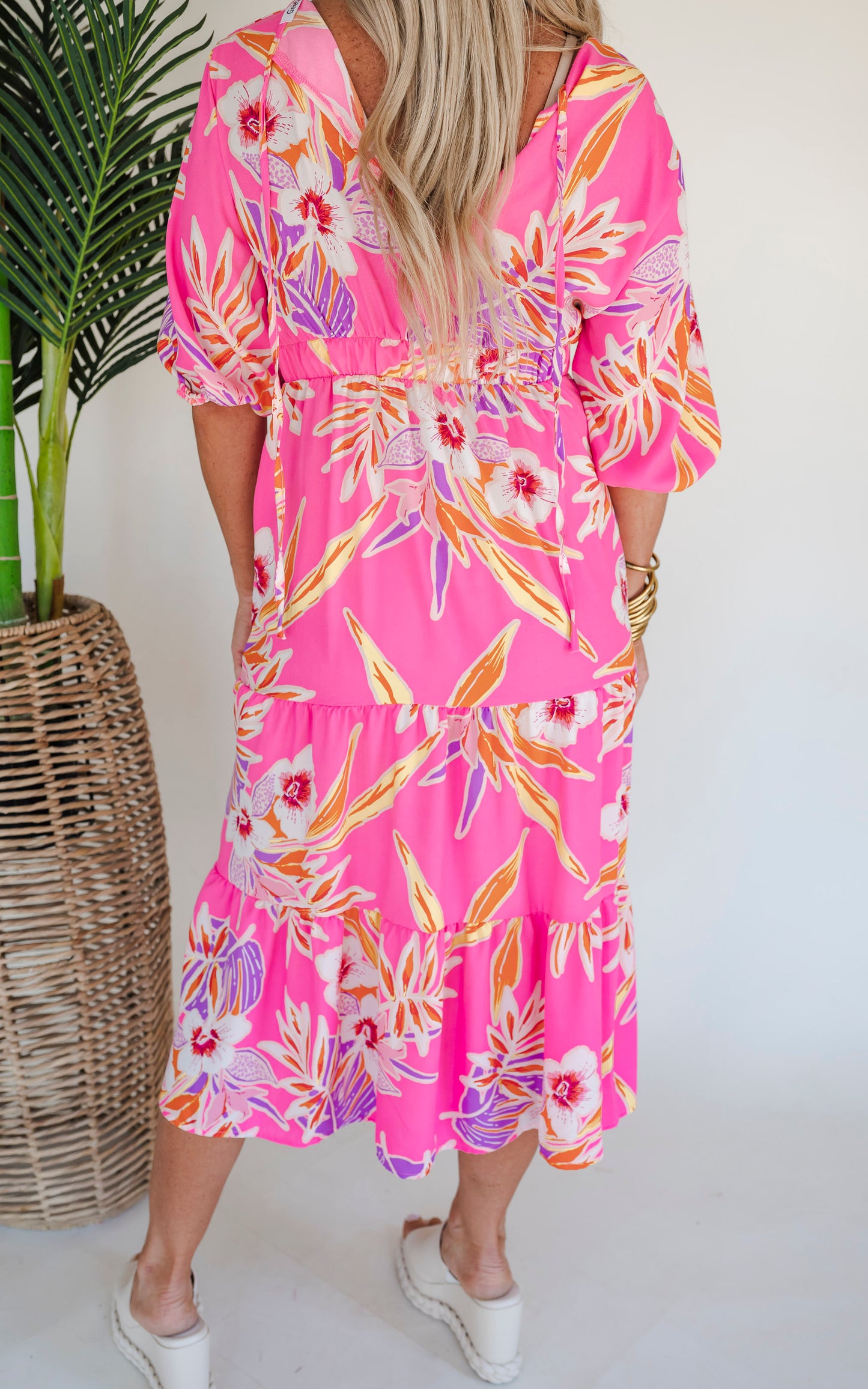 Island Getaway Tropical Maxi Dress