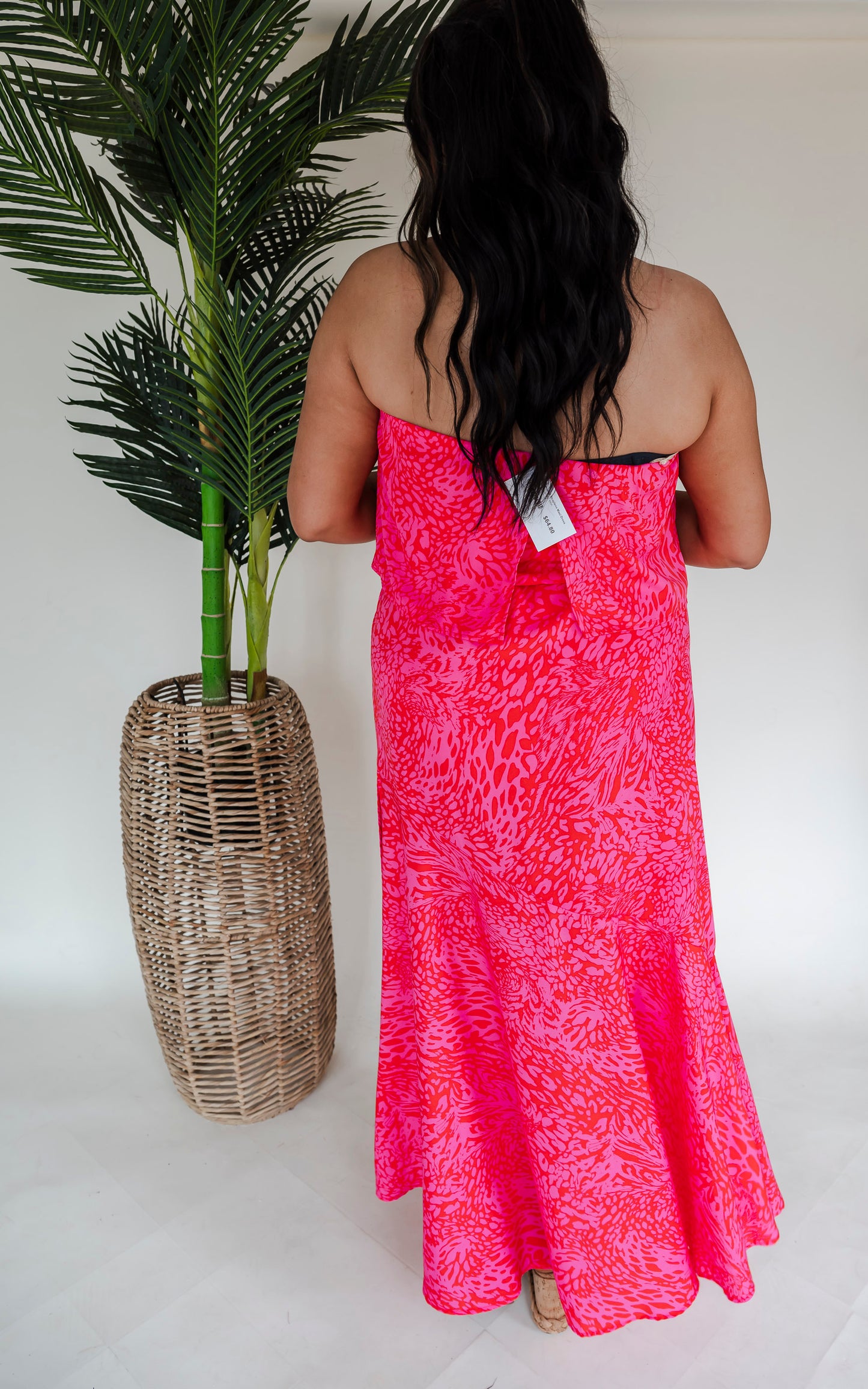 Vivid Leopard Strapless Maxi Dress - Final Sale