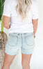 The Dani High Rise Mineral Wash Destroy Boyfriend Denim Shorts (REG/CURVY) | Judy Blue - Final Sale