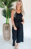 Heavy Ribbed Knit Wide Leg Tank Jumpsuit - Final Sale