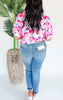 Send Me Flowers Short Sleeve Blouse Top - Final Sale