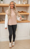 Beige Colorblock Turtleneck Sweater - Final Sale