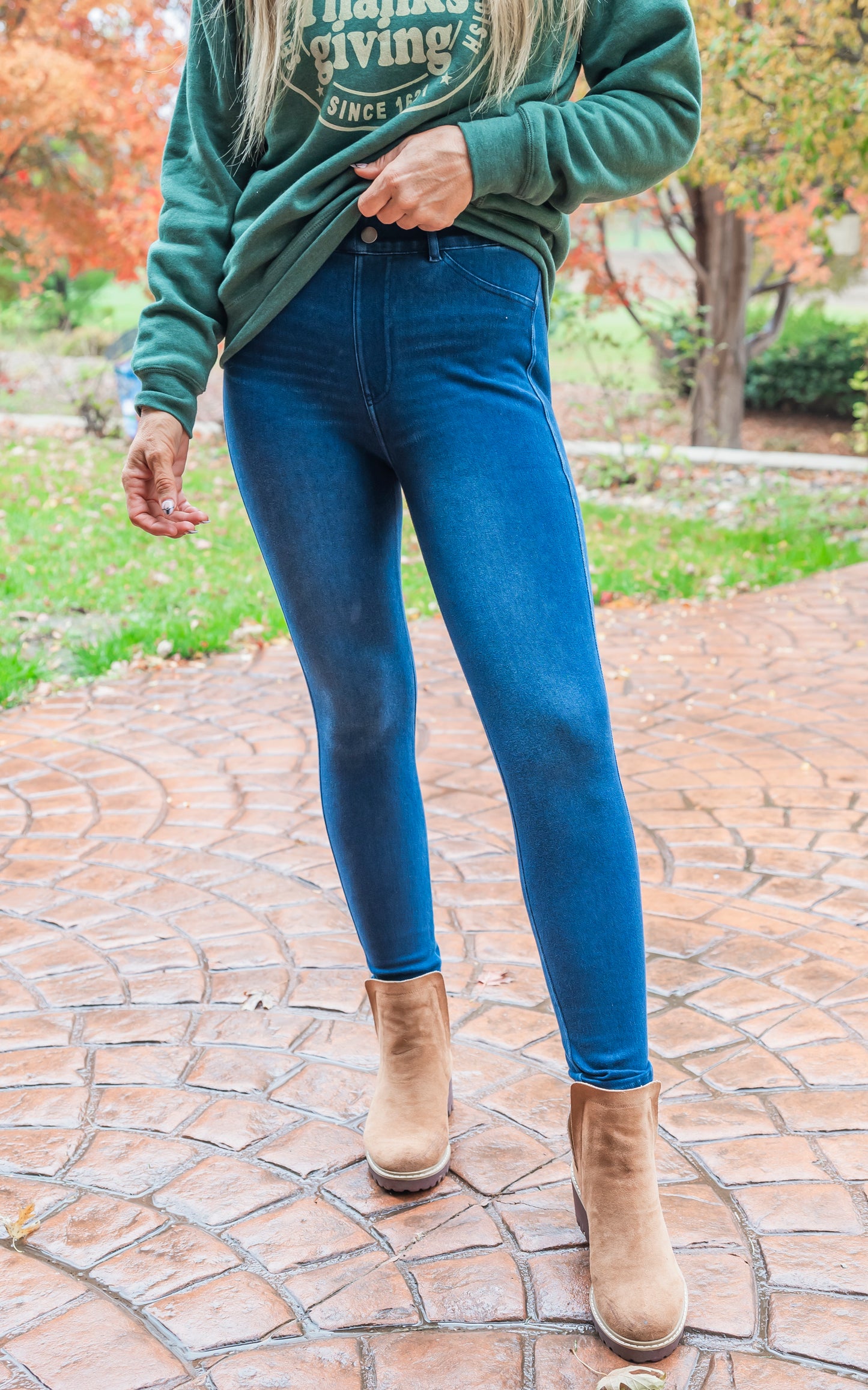 Denim Cotton Stretch Jeggings | Rae Mode