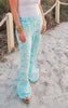 Teal Green Printed Gauze Pant - Final Sale