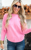 CANDY PINK Crop It Like It's Fall Sweater