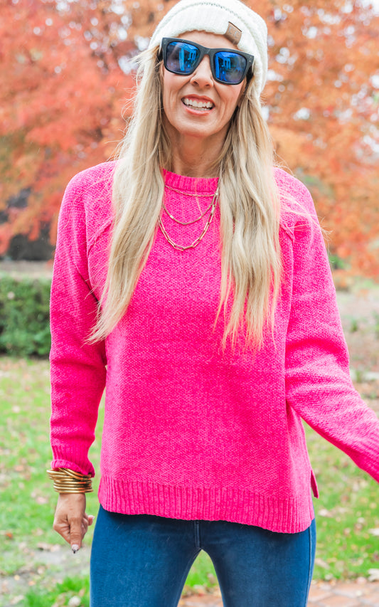 Raglan Chenille Sweater - Final Sale