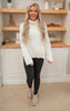 Keep Warm Wide Turtleneck Bell Sleeve Sweater - Ivory