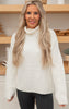 Keep Warm Wide Turtleneck Bell Sleeve Sweater - Ivory