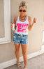 Pink It's Lake Time Racerback Tank Top