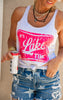 Pink It's Lake Time Racerback Tank Top