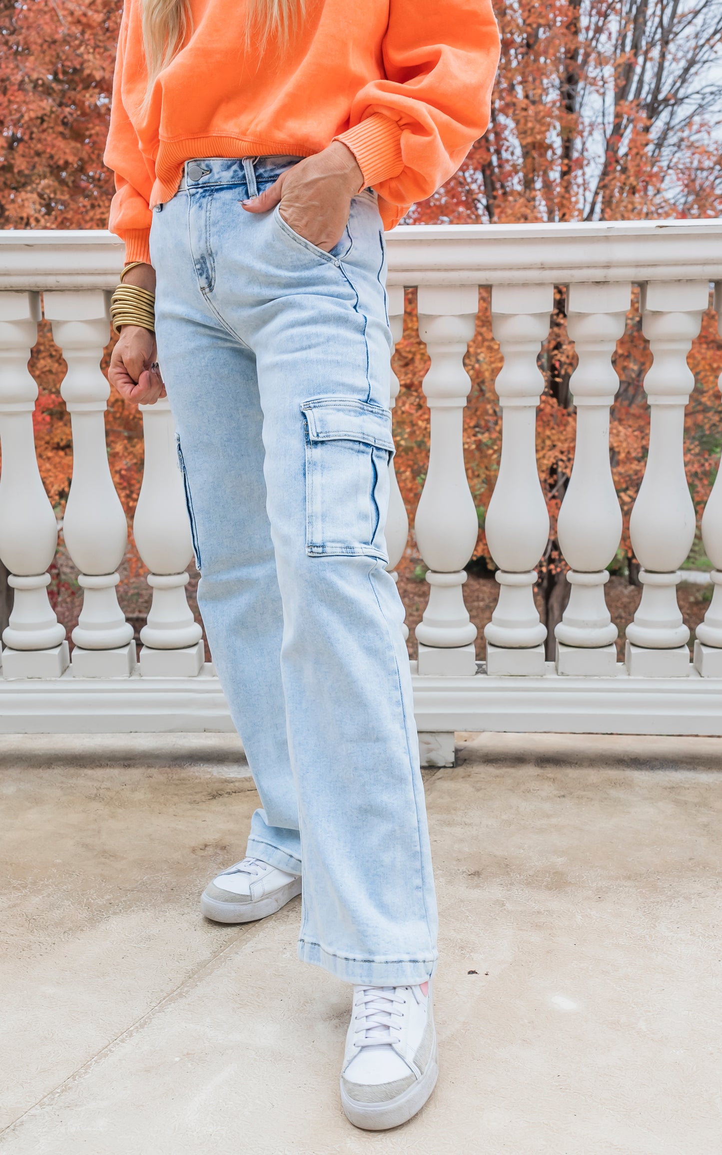 The Brooklyn High Rise Cargo Denim Jean | Risen