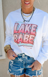 Sunny Lake Babe Graphic Crewneck Sweatshirt