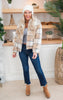 Taupe Plaid Boxy Jacket