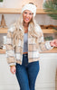 Taupe Plaid Boxy Jacket