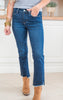 The Drew Mid-Rise High-Step w/ Raw Hem Crop Flare Denim Jean | Vervet - Final Sale