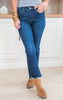 The Drew High Step w/ Raw Hem Crop Flare Denim Jean | Vervet