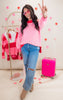 Sweetheart Knit Sweater**