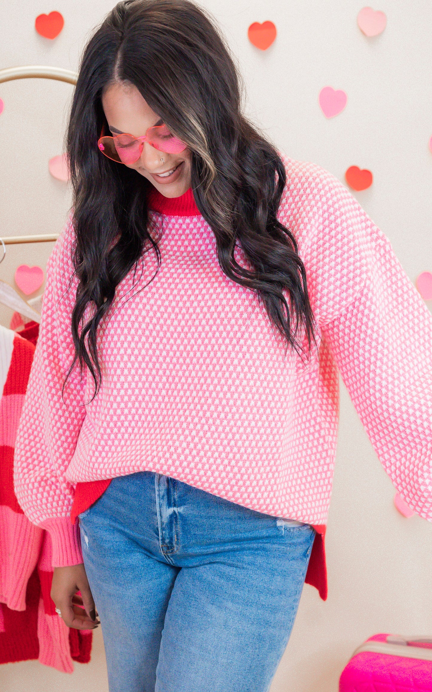 Sweetheart Knit Sweater**