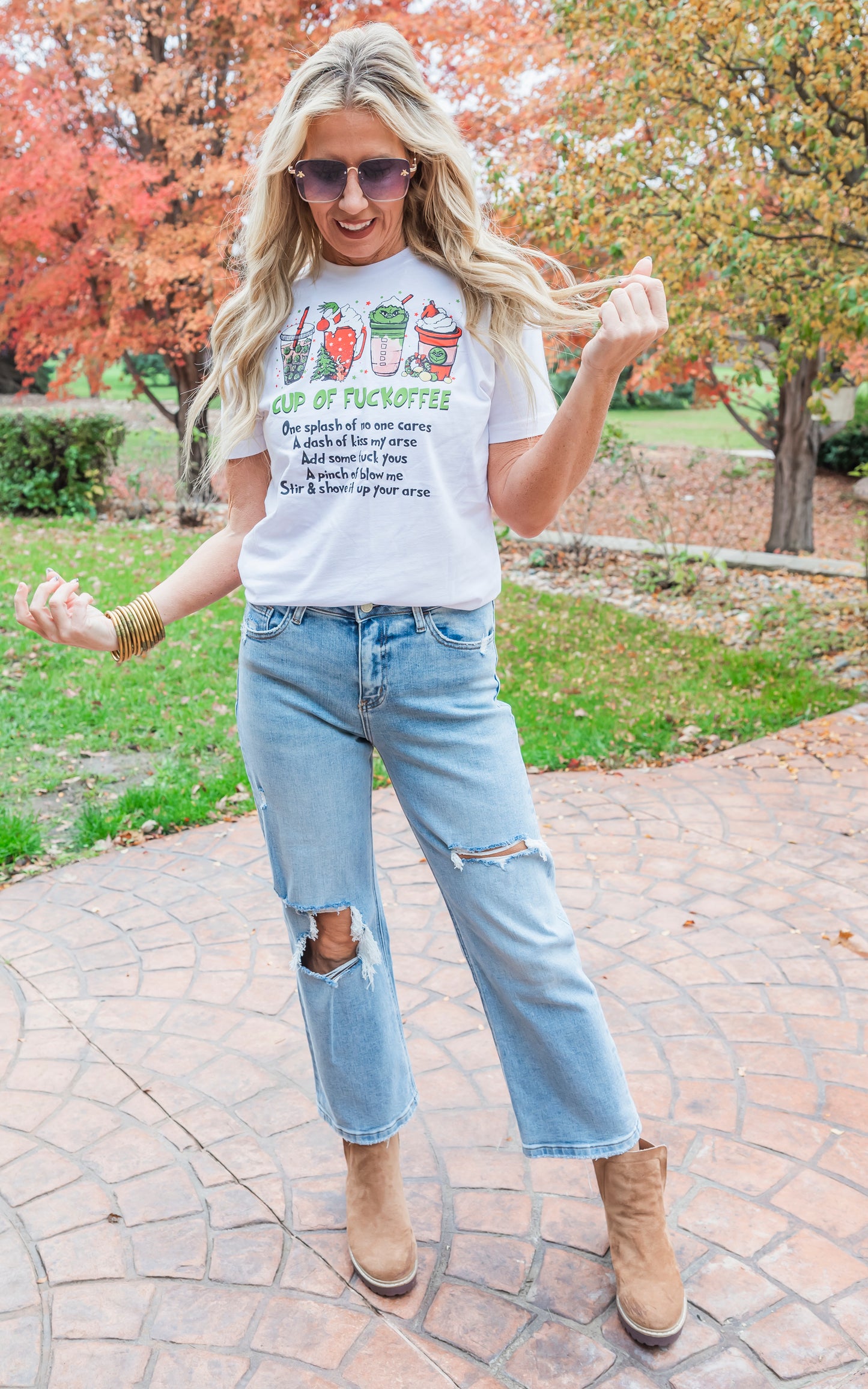 Cup of Grinch Cheer Graphic T-shirt*