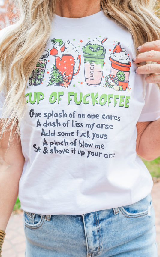 Cup of Grinch Cheer Graphic T-shirt* - Final Sale