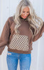 Brown Checkered Hoodie