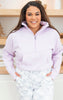 The Ava Light Purple 1/2 Zip Mock Neck Sweatshirt by Salty Wave