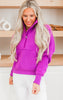 The Ava Purple 1/2 Zip Mock Neck Sweatshirt by Salty Wave**DEAL-COUPON EXCLUDED