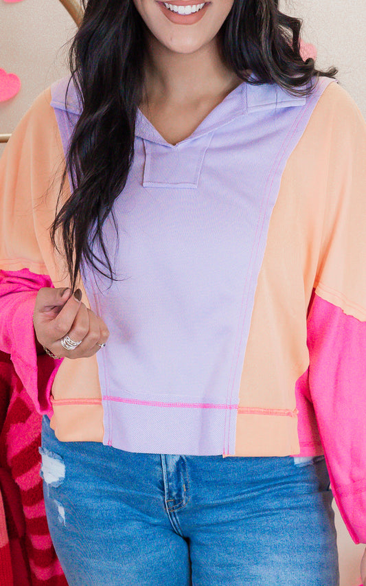 Popping that Color Long Sleeve Knit Top* - Final Sale