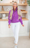 The Ava Purple 1/2 Zip Mock Neck Sweatshirt by Salty Wave**DEAL-COUPON EXCLUDED