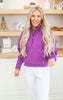 The Ava Purple 1/2 Zip Mock Neck Sweatshirt by Salty Wave