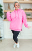 Hot Pink All Day Fleece Side Slit Hoodie by Salty Wave 