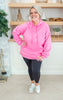 Hot Pink All Day Fleece Side Slit Hoodie by Salty Wave 