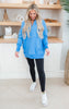 Ocean Blue Never Take Off Button Front Tunic Hoodie with Pockets by Salty Wave