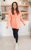 Coral Never Take Off Button Front Tunic Hoodie with Pockets by Salty Wave