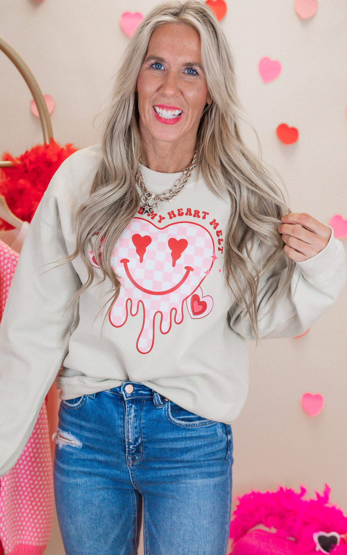 You Make My Heart Melt Graphic Crewneck Sweatshirt