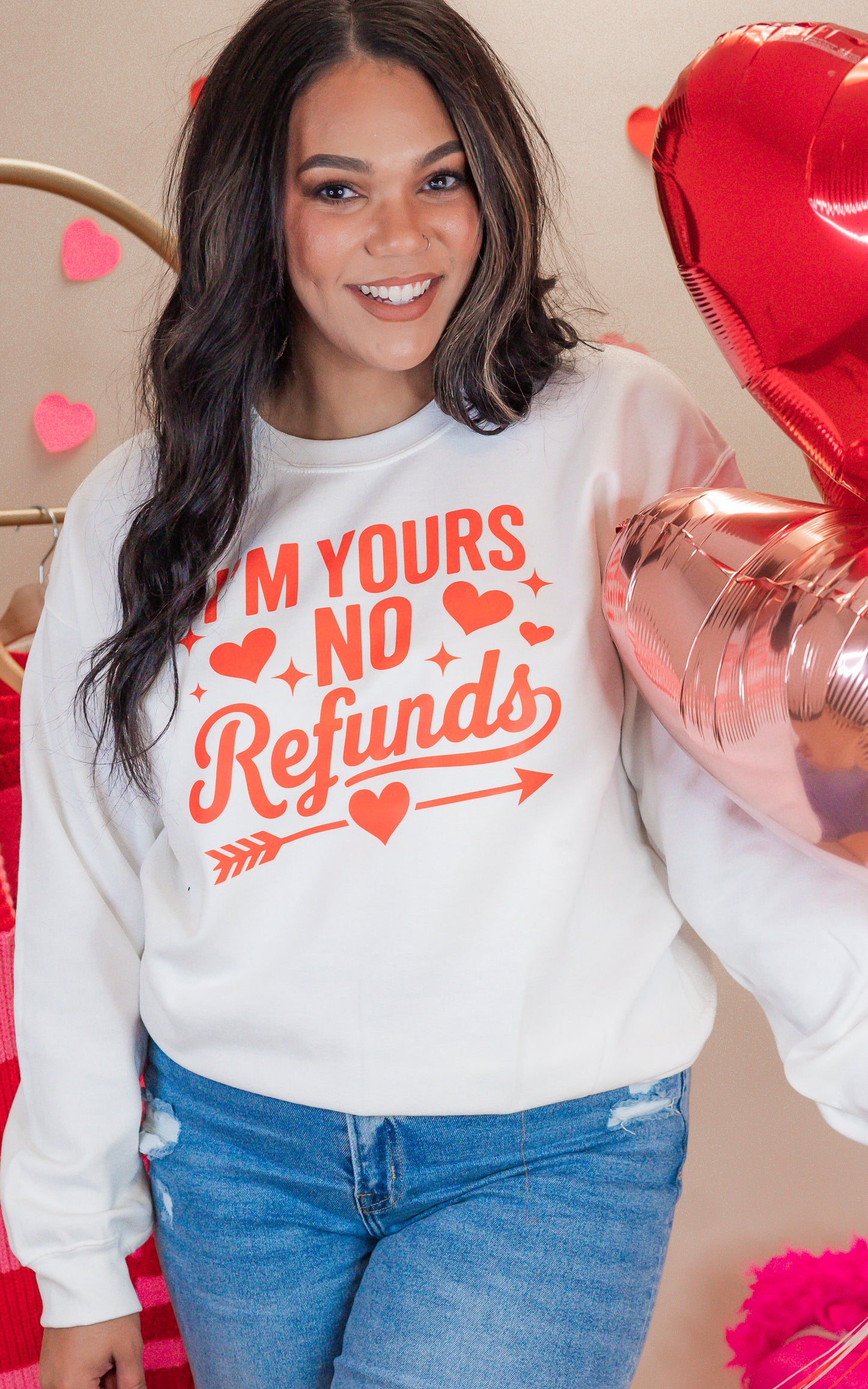 I'm Yours, No Refunds Graphic Crewneck Sweatshirt