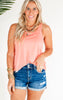 Coral Basic Racerback Tank Top