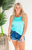 Mint Basic Racerback Tank Top