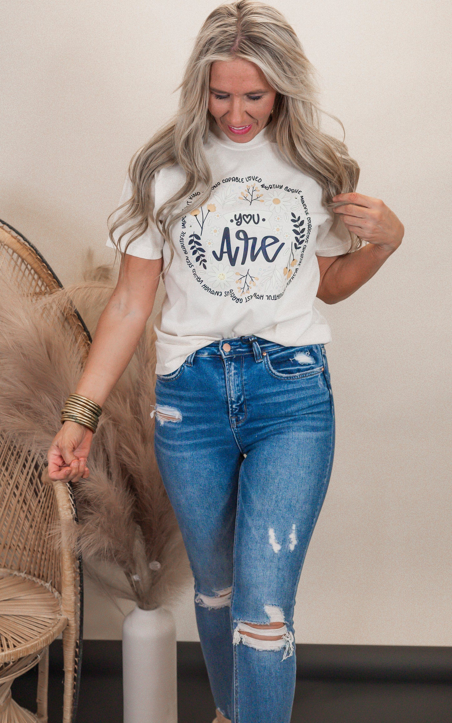 You Are... Self Love Garment Dyed Graphic T-shirt