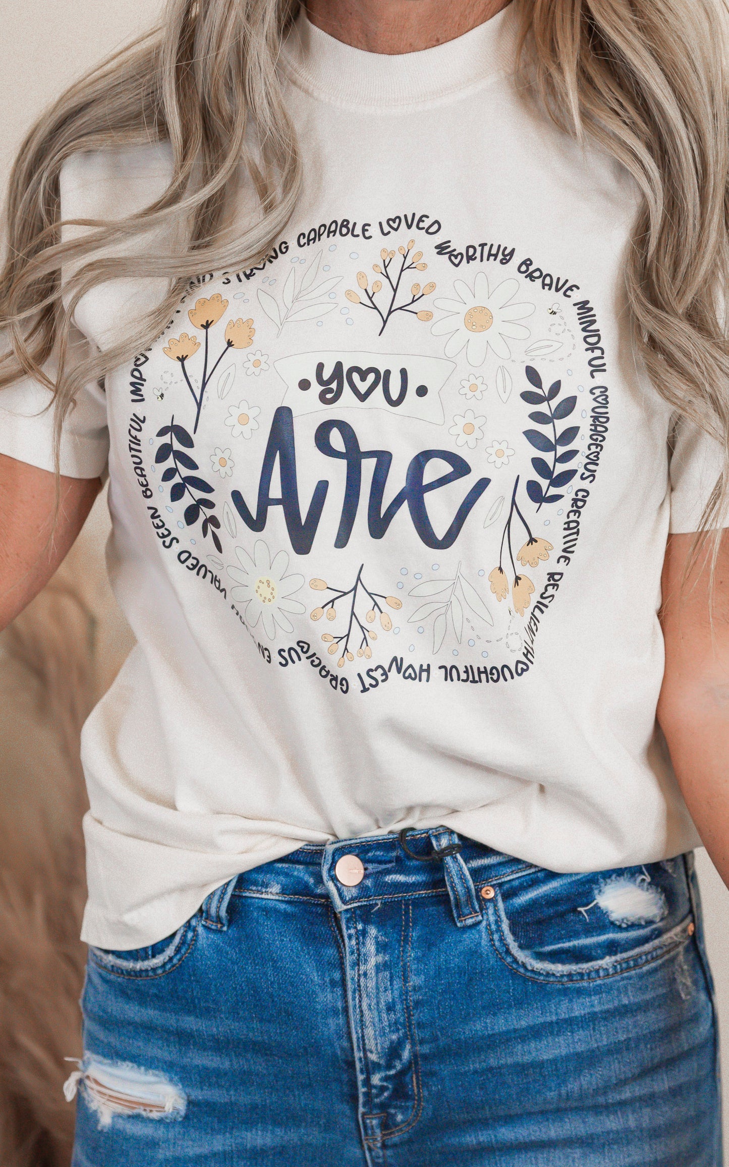 You Are... Self Love Garment Dyed Graphic T-shirt