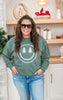 Smiley Face Trees Pigment Dyed Graphic Sweatshirt